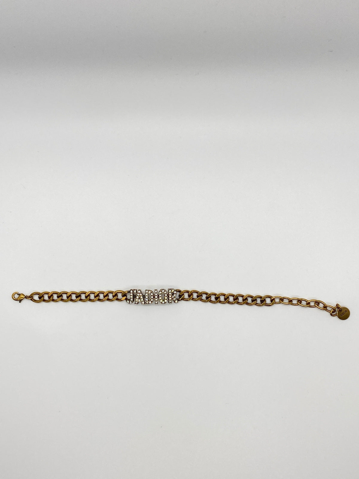 CHRISTIAN DIOR J'Adior Brass Tone Rhinestone Bracelet - Pre owned