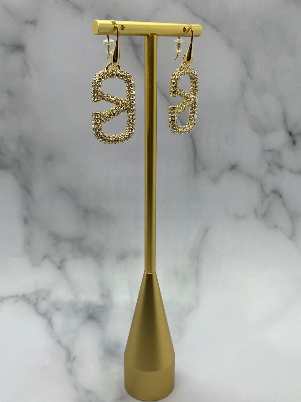VALENTINO Rhinestone Earrings - Pre owned