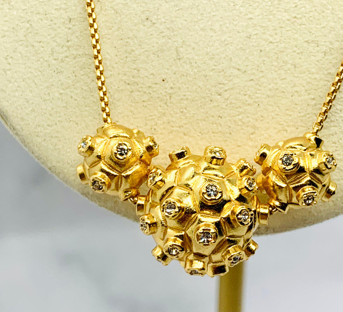 BOTTEGA VENETA Cluster Rhinestone Necklace - Pre owned