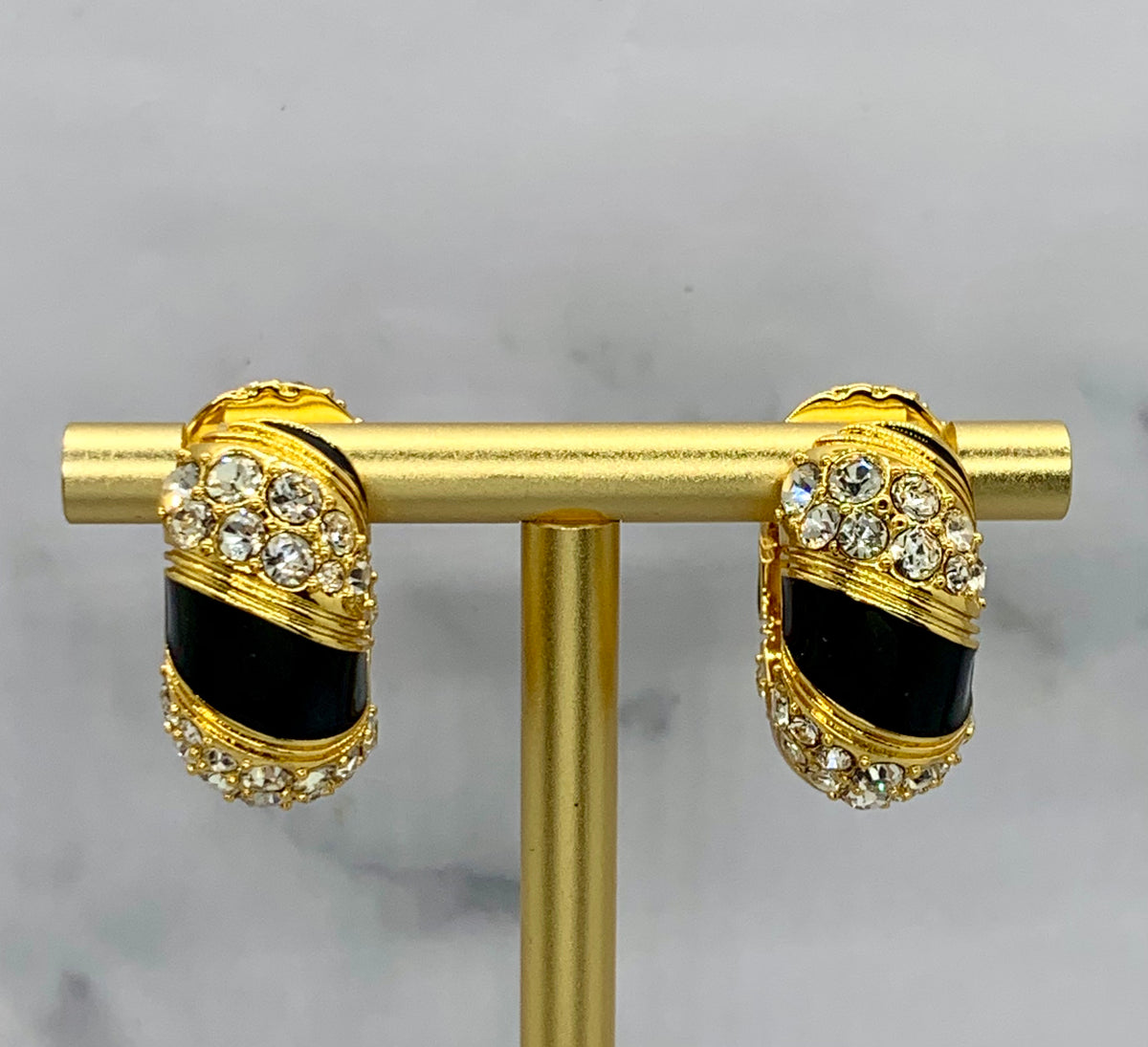 VALENTINO Rhinestone Hoop Earrings - Pre owned