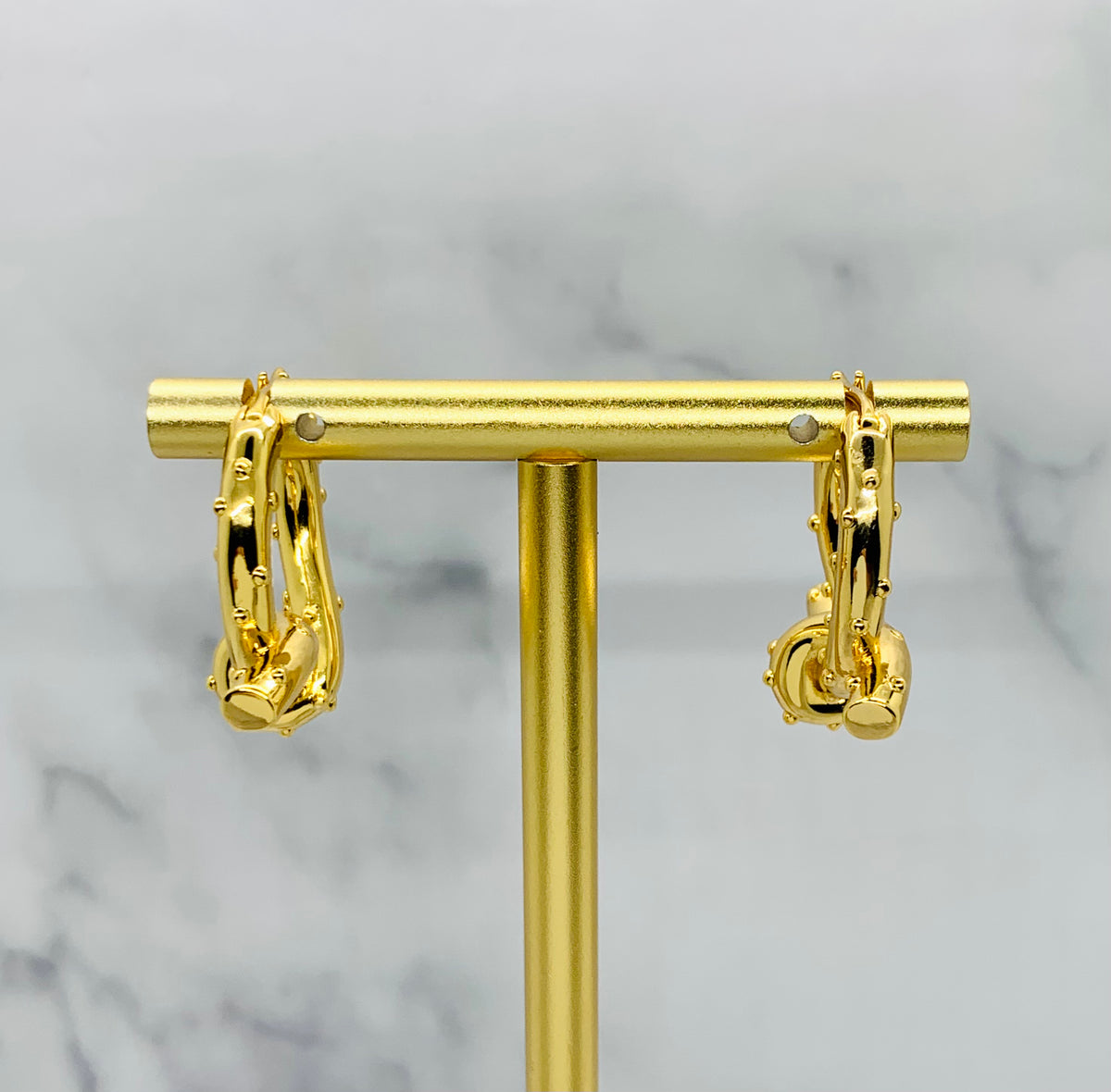 ACNE STUDIOS Gold Pretzel Earrings - Pre owned