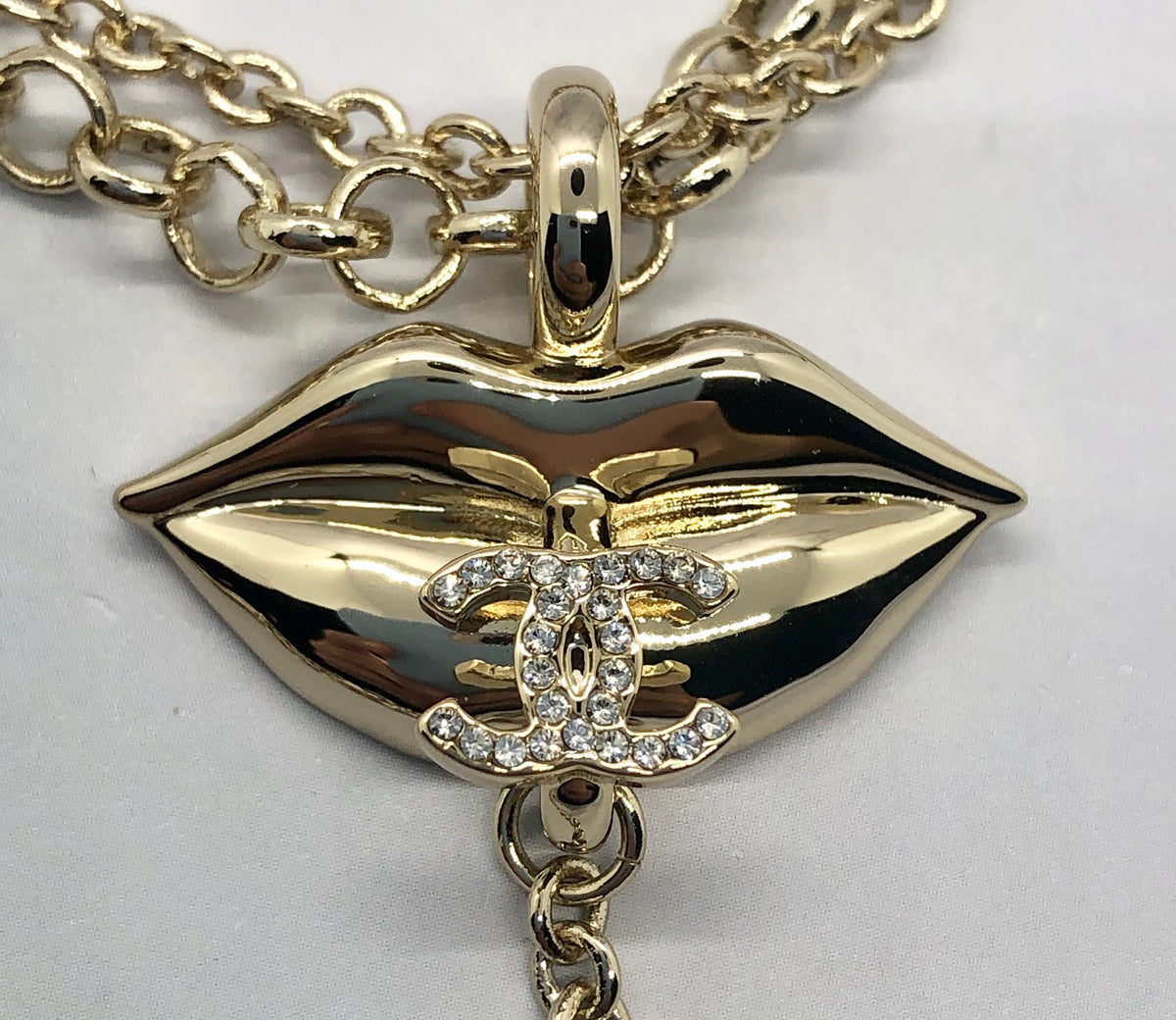 CHANEL CC Lips Chain Necklace - Pre owned