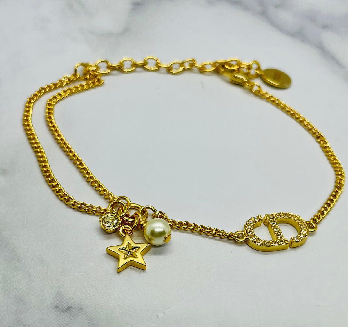 CHRISTIAN DIOR Charm Chain Bracelet - Pre owned
