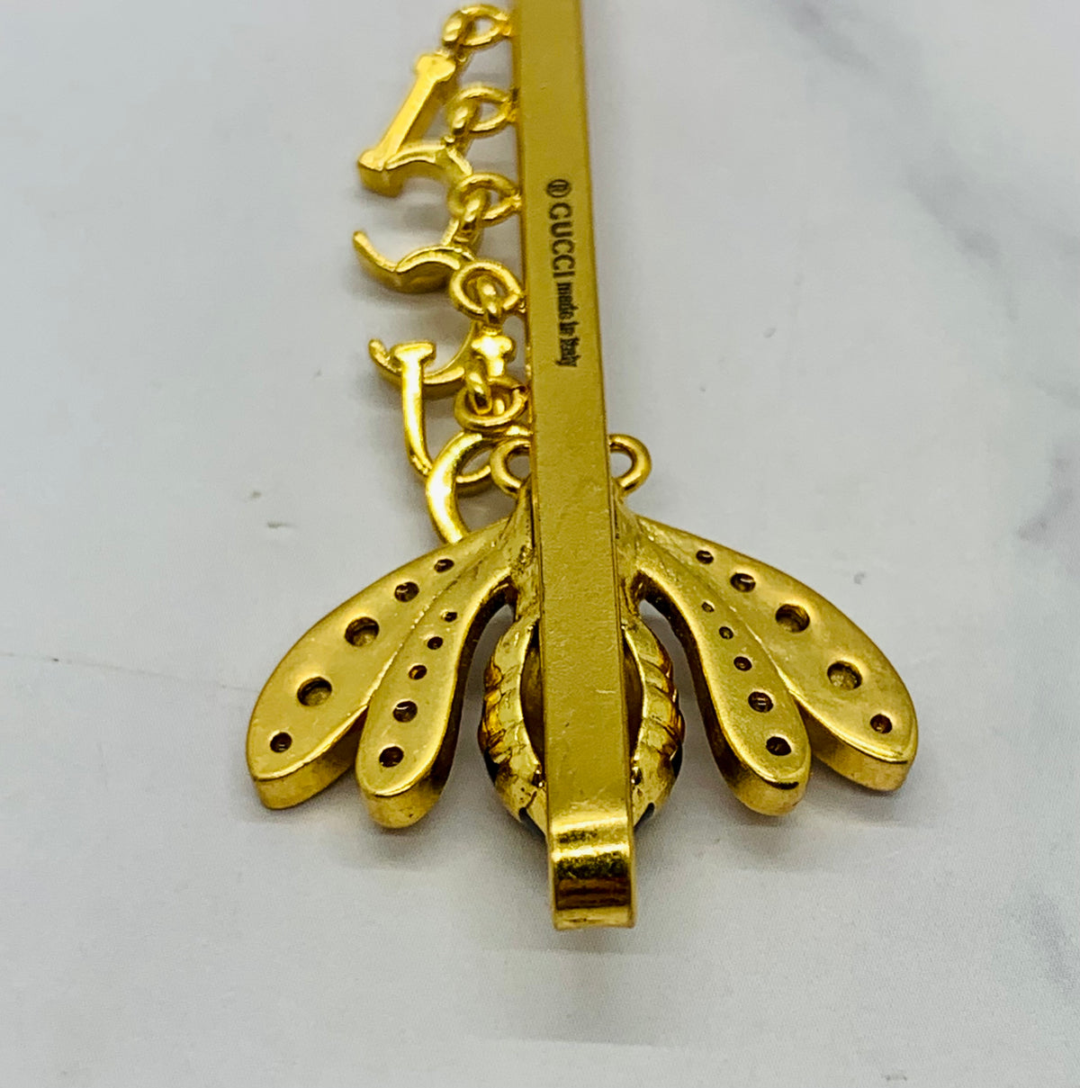 GUCCI Bee Rhinestone Hair Clip - Pre owned