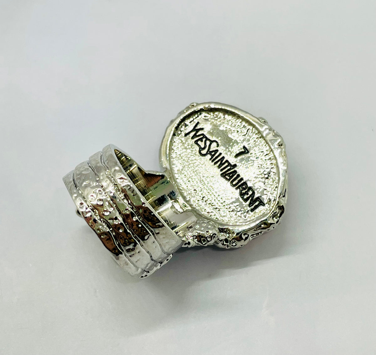 YSL YVES SAINT LAURENT Vintage Stone Ring Size 7 - Pre owned