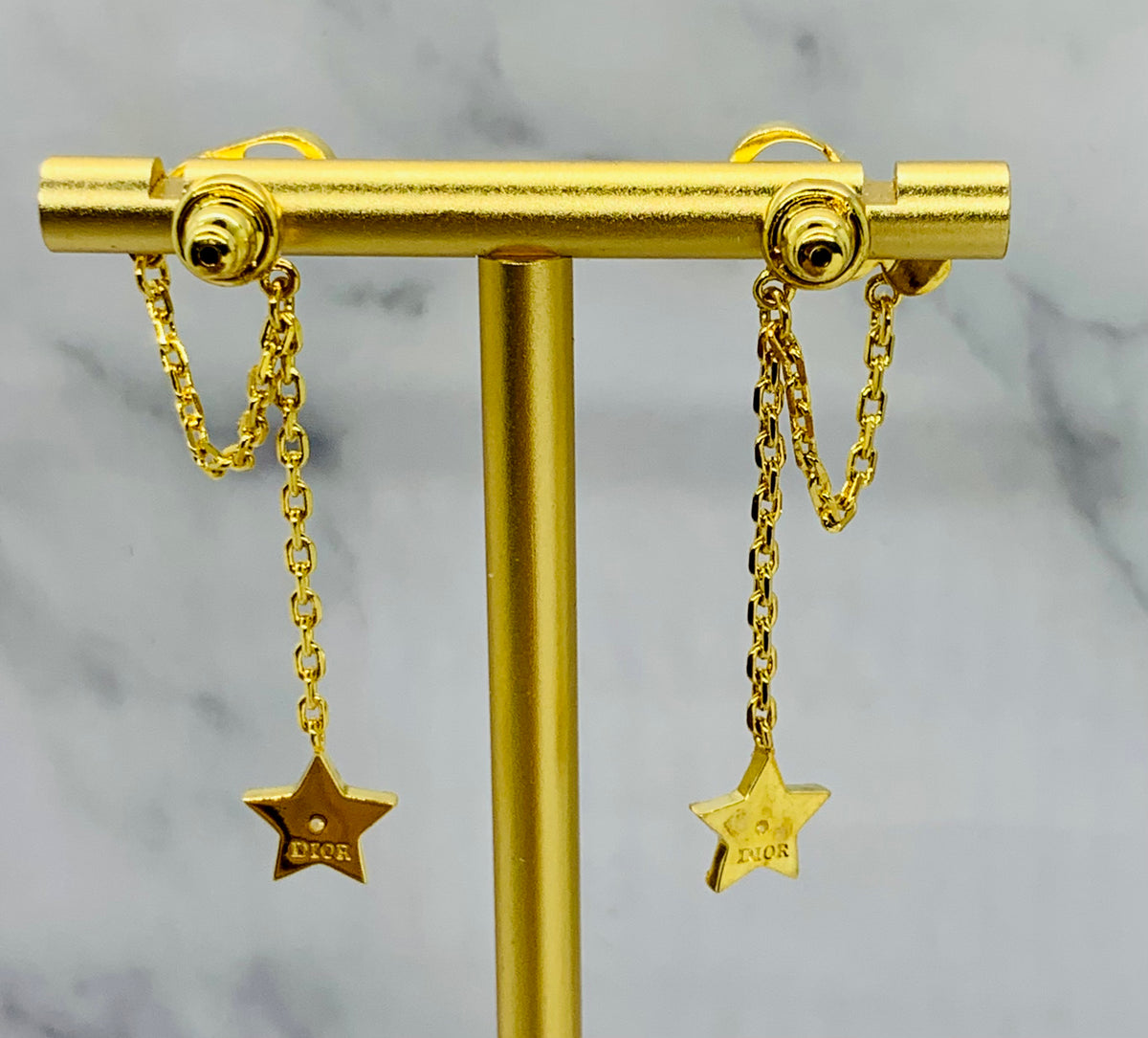 CHRISTIAN DIOR CD Chain Earrings - Pre owned
