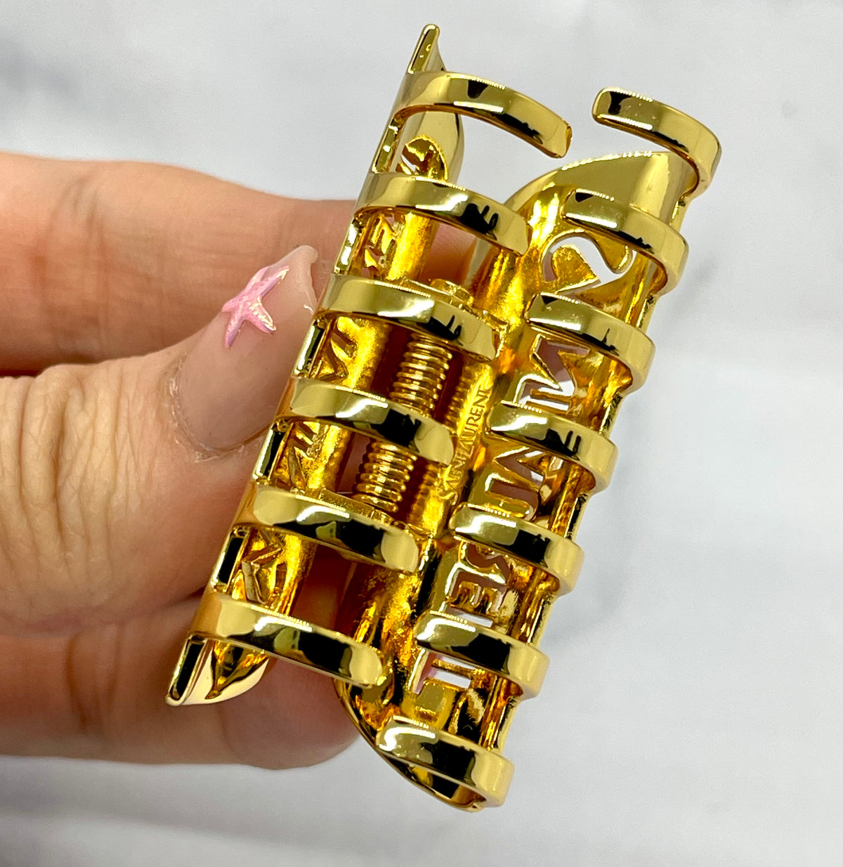 YVES SAINT LAURENT Gold Hair Clip Barrette - Pre owned