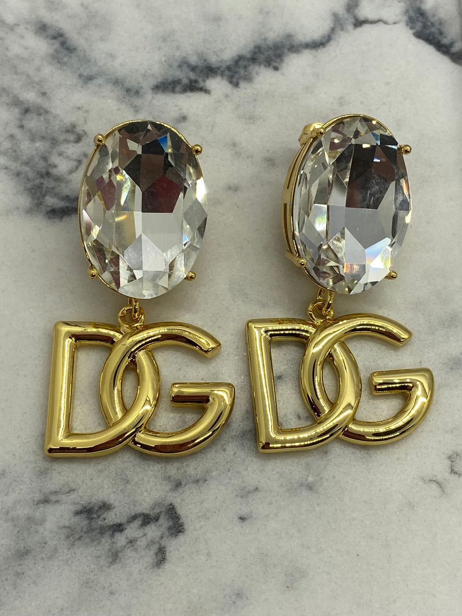 DOLCE & GABBANA D&G Rhinestone Earrings - Pre owned