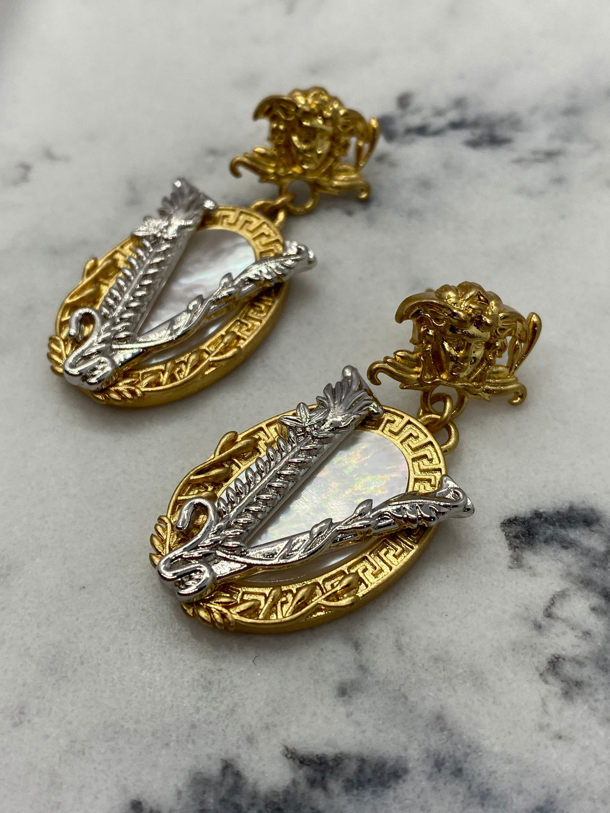 VERSACE V Medusa Pendant Earrings - Pre owned