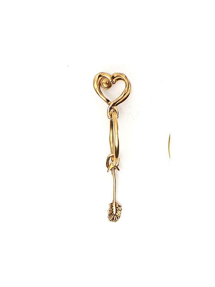 GIVENCHY 2018 gold tone heart and arrows pendant earrings - pre owned