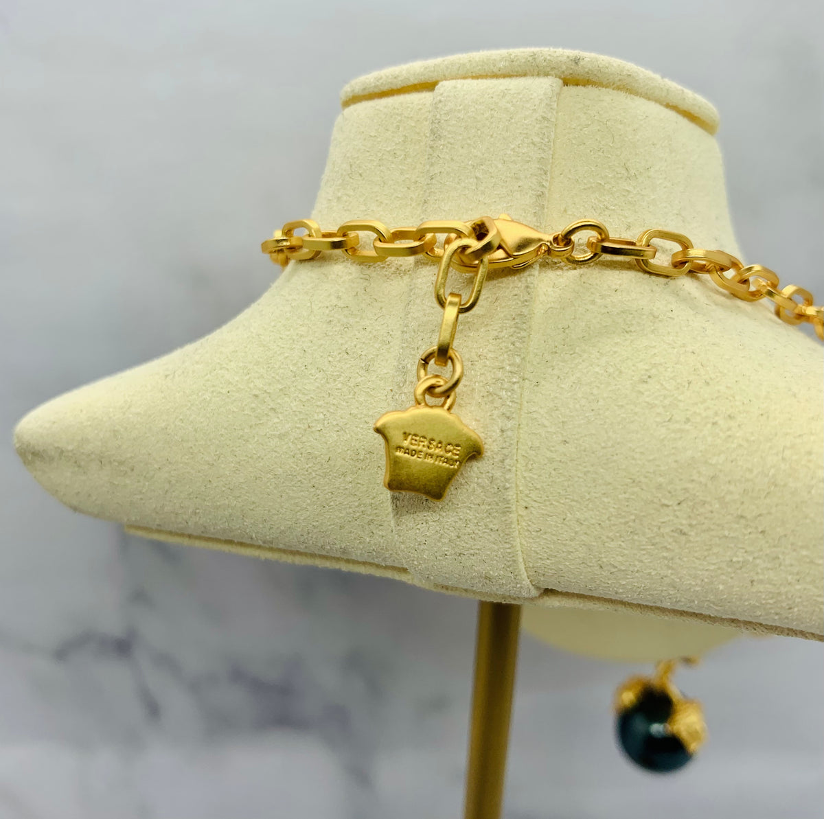 VERSACE Dark Pearl Choker Necklace - Pre owned