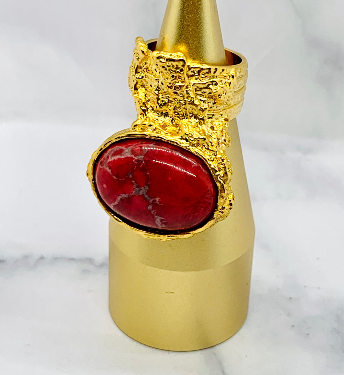 YSL YVES SAINT LAURENT Vintage Stone Ring Size 7 - Pre owned