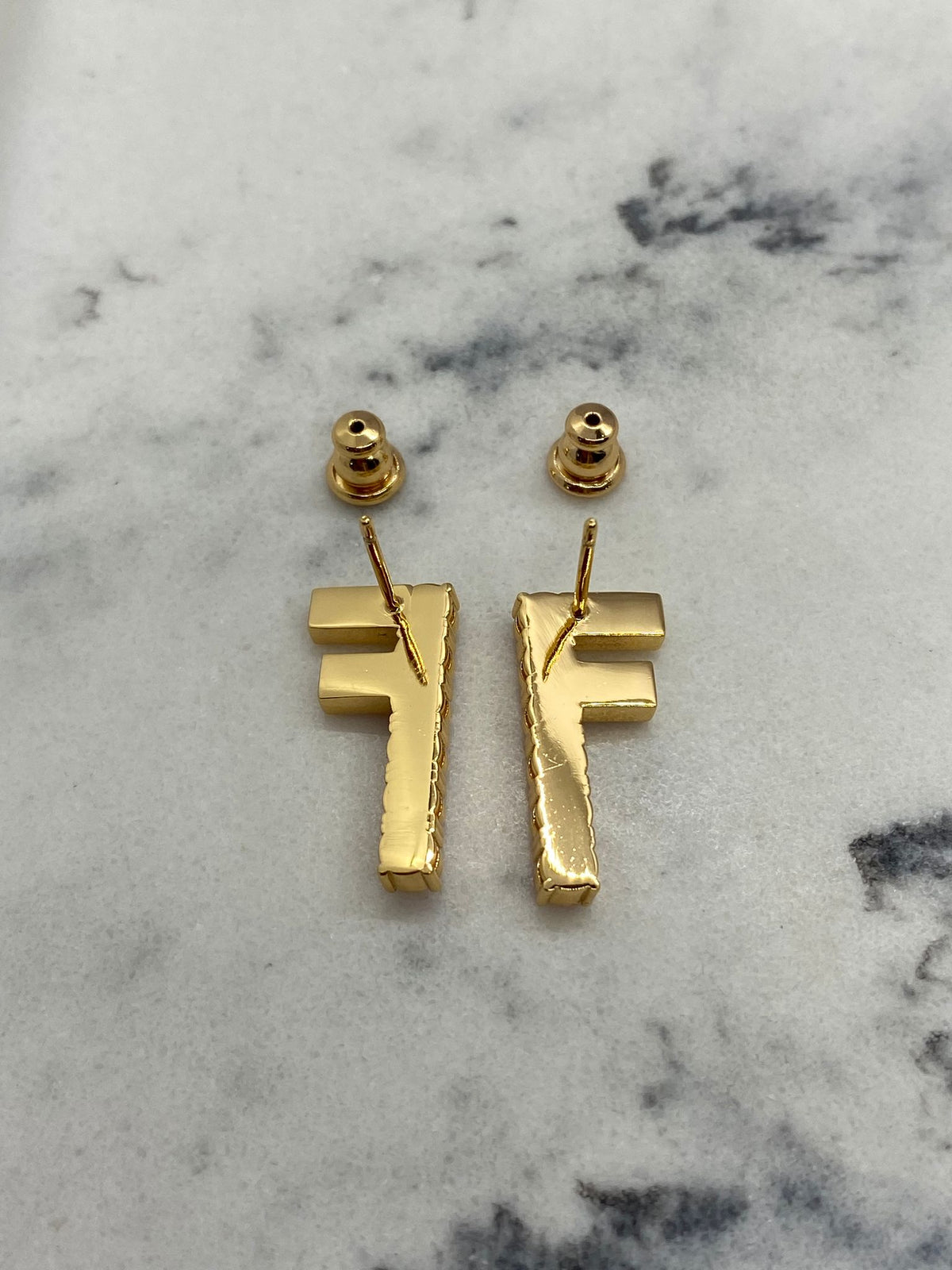 FENDI F Pink Rhinestone Earrings - Pre owned