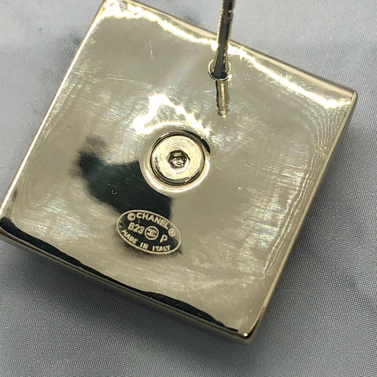 CHANEL CC Rhinestone Square Earrings - Pre owned