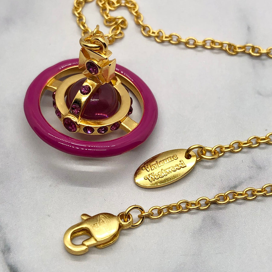VIVIENNE WESTWOOD Pink Orb Necklace - Pre owned