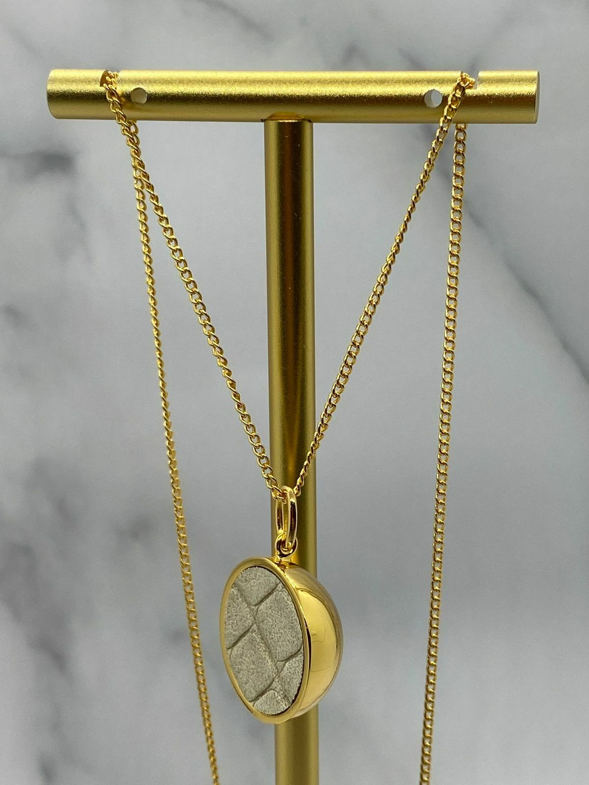 CELINE Reptile Gold Ball Pendant Necklace - USED