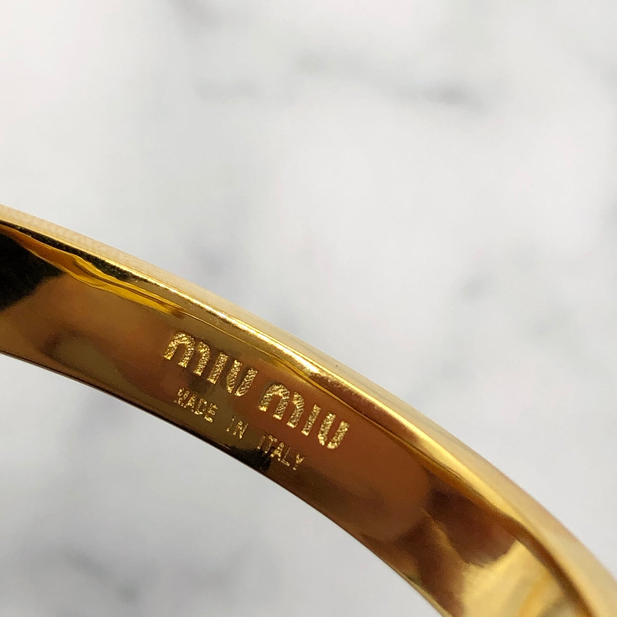MIU MIU Black Hoop Earrings - Pre owned