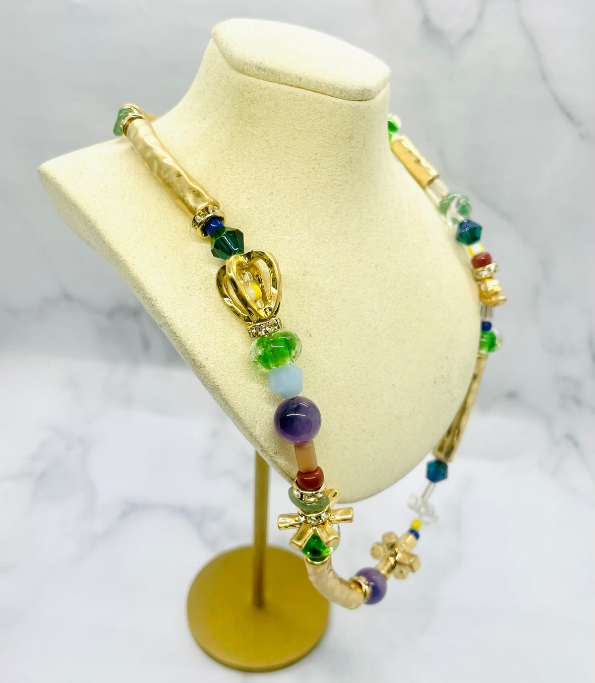 CHRISTIAN LACROIX Vintage Beaded Statement Necklace - Pre owned