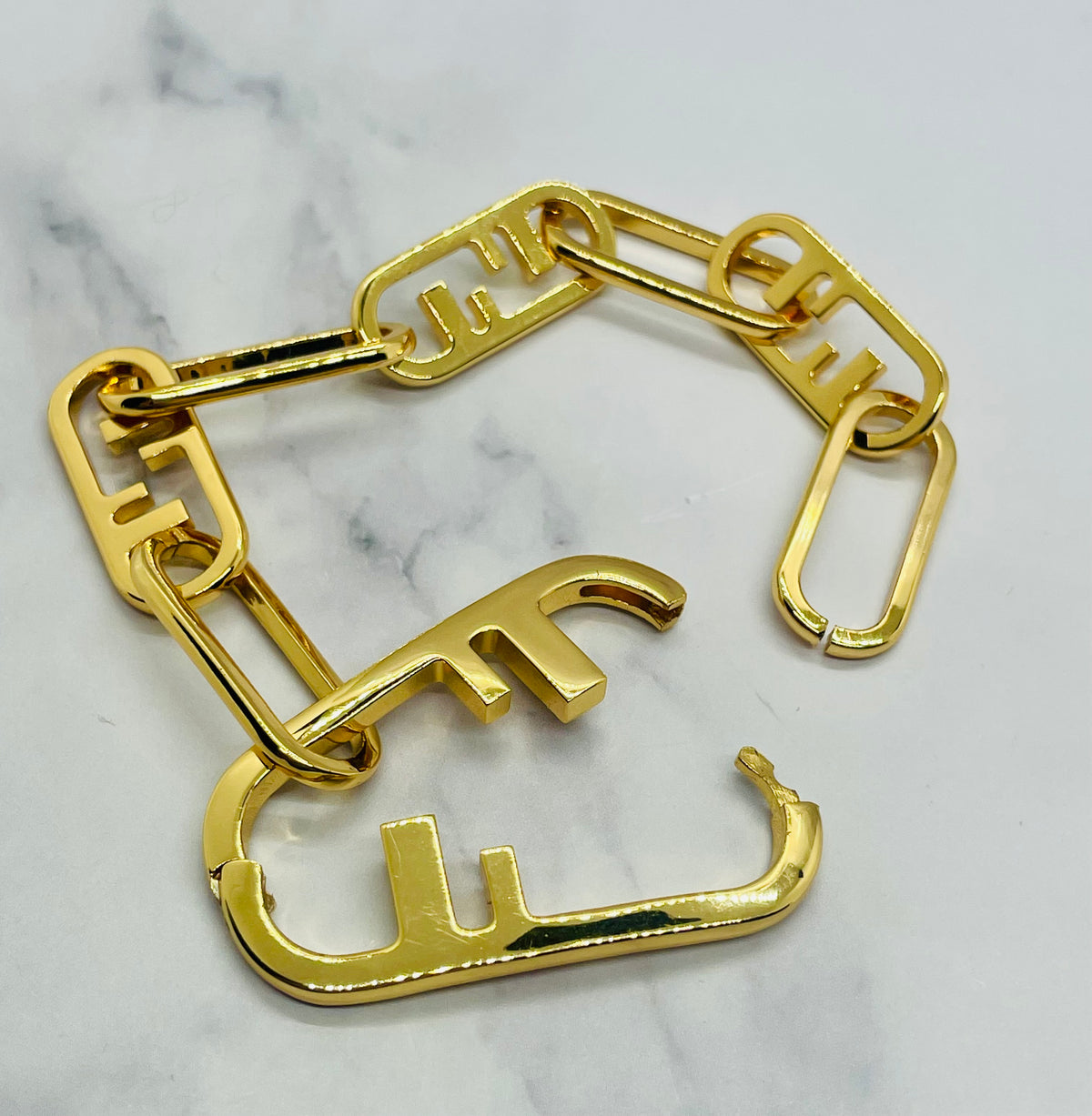FENDI FF Linked Monogram Bracelet - Pre owned