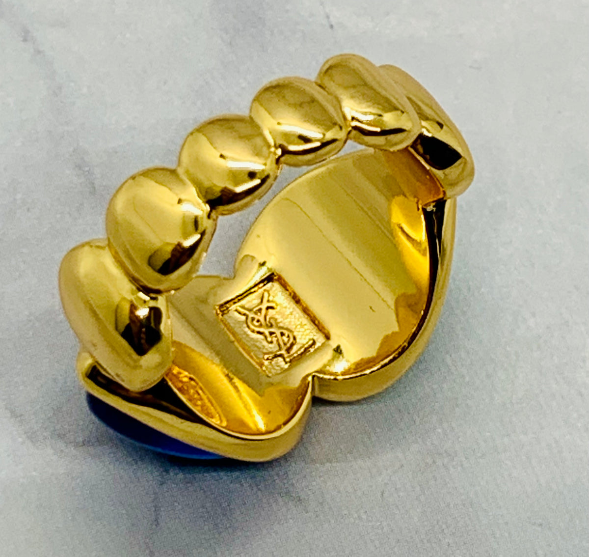 YSL YVES SAINT LAURENT Vintage Stone ring Sz 7 - Pre ownedDESCRIPTION Measureme