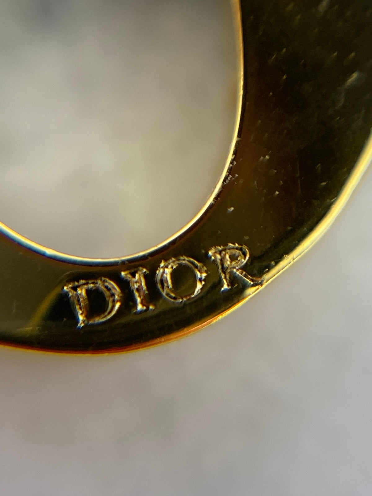 CHRISTIAN DIOR Gold Tone Safety Pin Brooch - USED