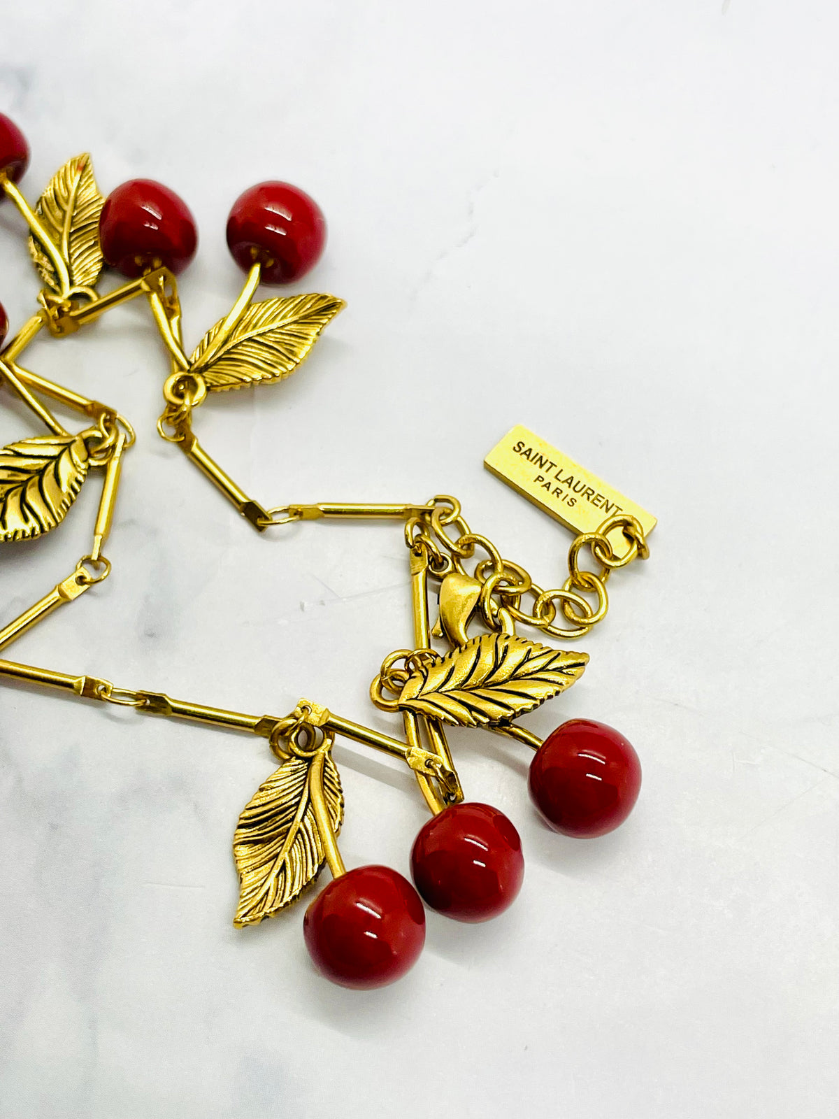 YSL YVES SAINT LAURENT Cherries Charm Bracelet - Pre owned
