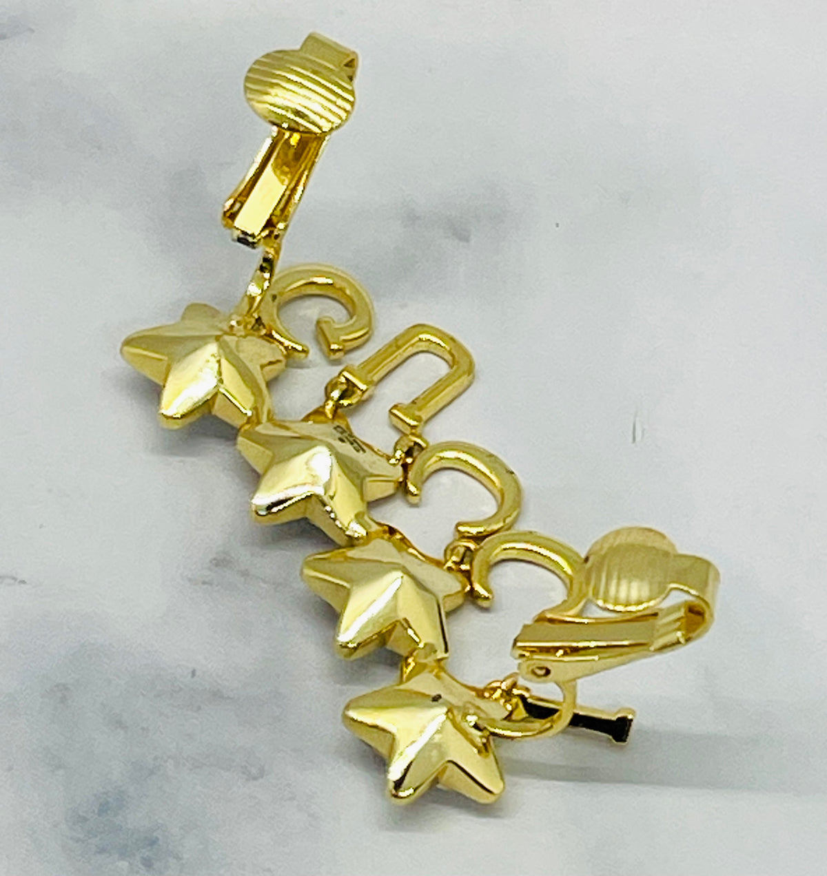 GUCCI Star Monogram Statement Single Earring Climber - Pre owned