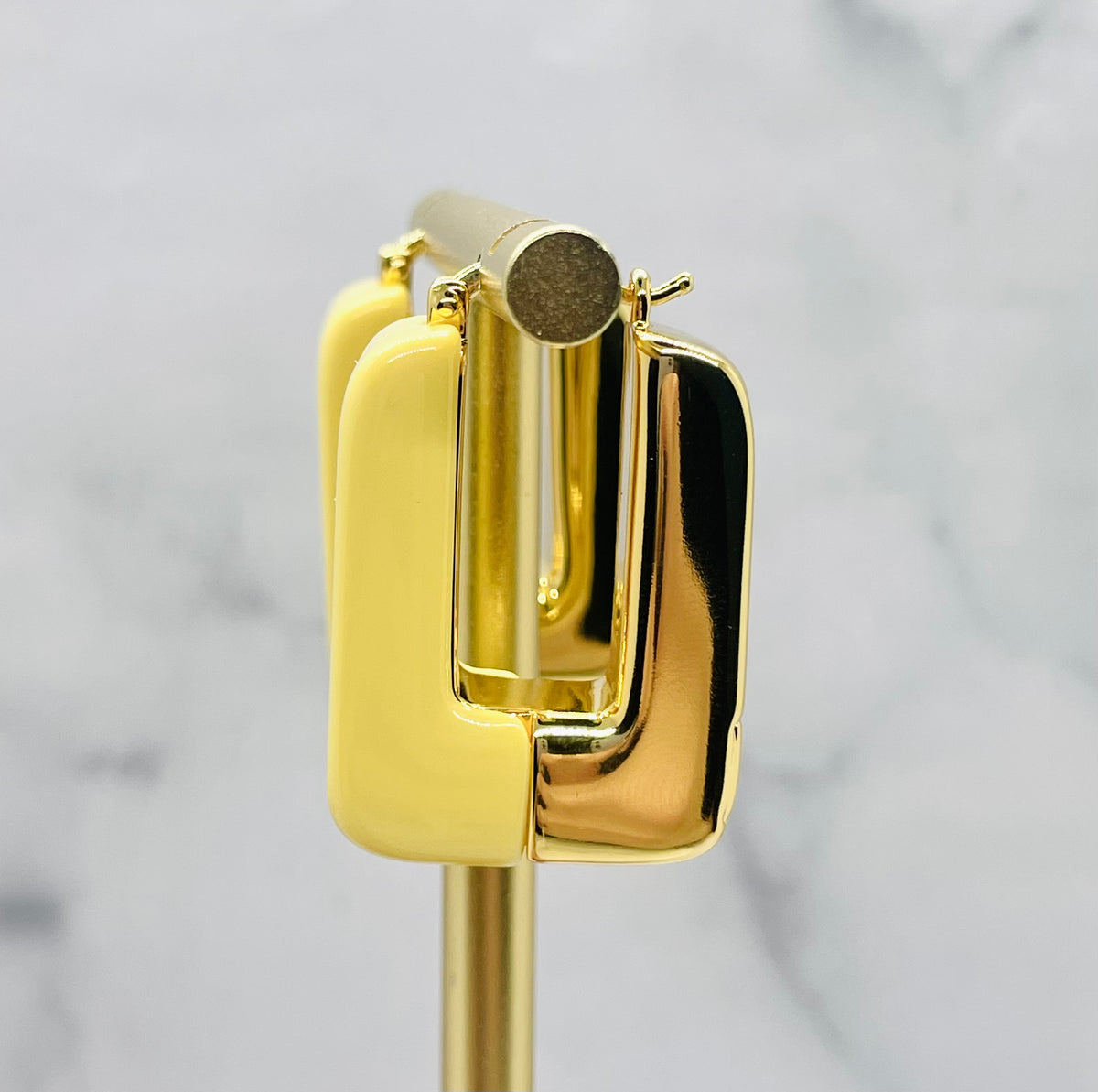 MIU MIU Cream Gold Tone Earrings - Pre owned