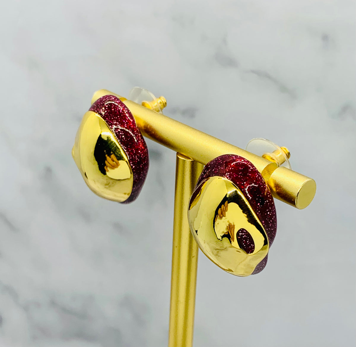 Loewe x Lynda Benglis Red Gold Earrings - Pre owned