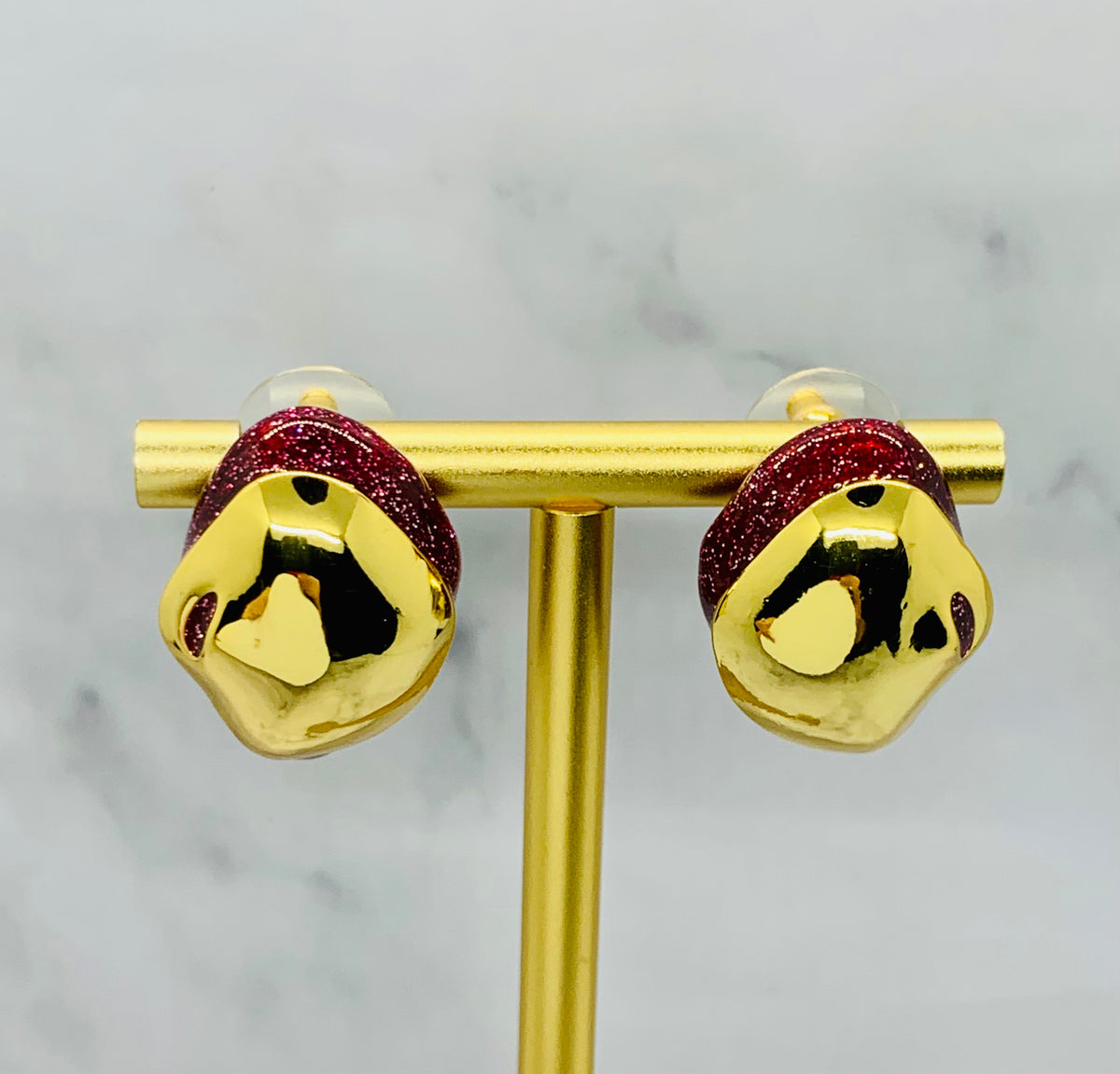 Loewe x Lynda Benglis Red Gold Earrings - Pre owned