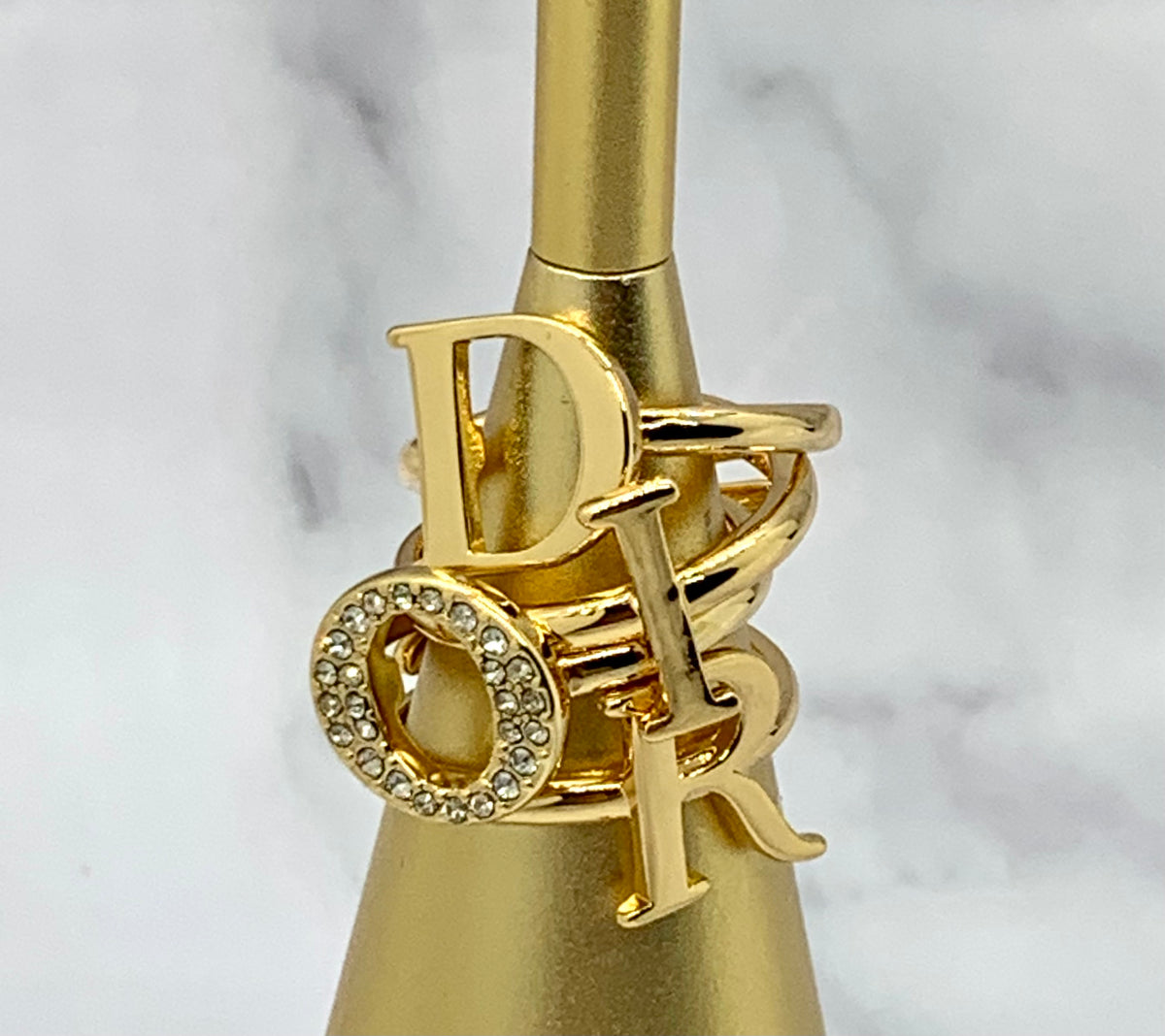 CHRISTIAN DIOR Statement 4 Ring Set - Pre owned