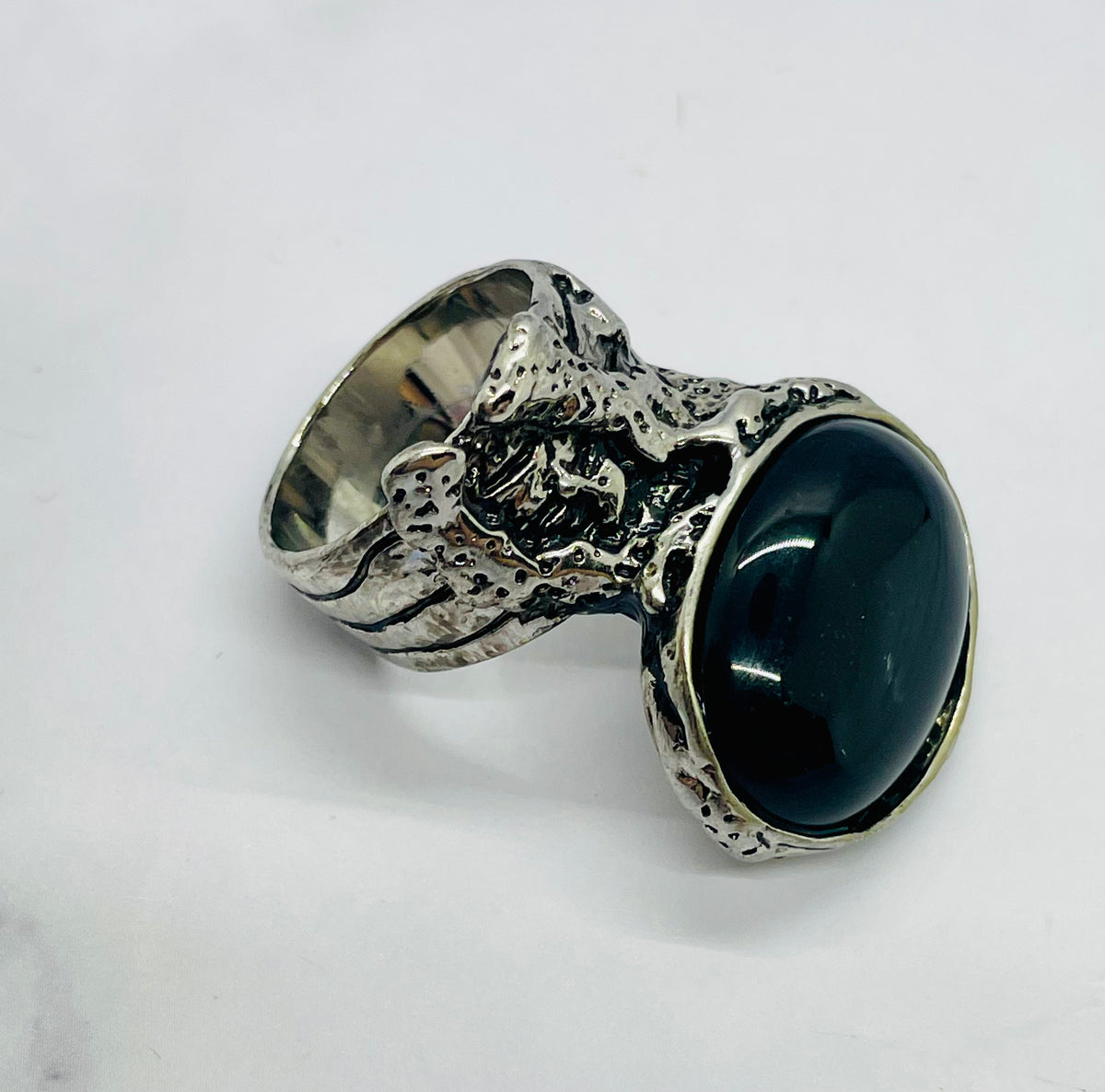 YSL YVES SAINT LAURENT Vintage Stone Ring Size 9 - Pre owned