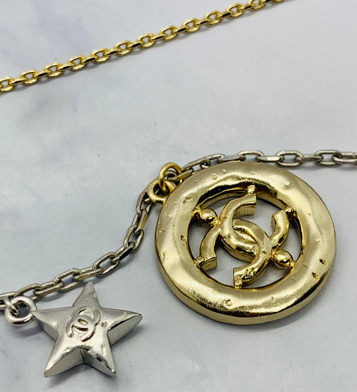 CHANEL CC 2017 Star & Moon Rhinestone Bracelet - USED