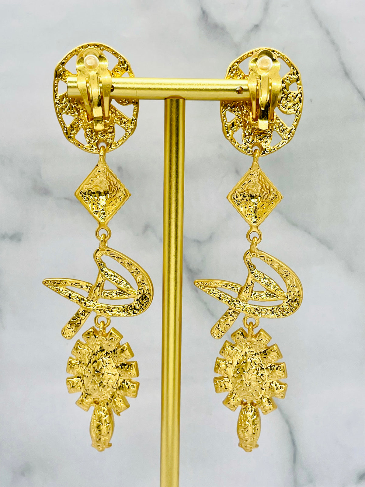 CHRISTIAN LACROIX Monogram Pendant Earrings - Pre owned