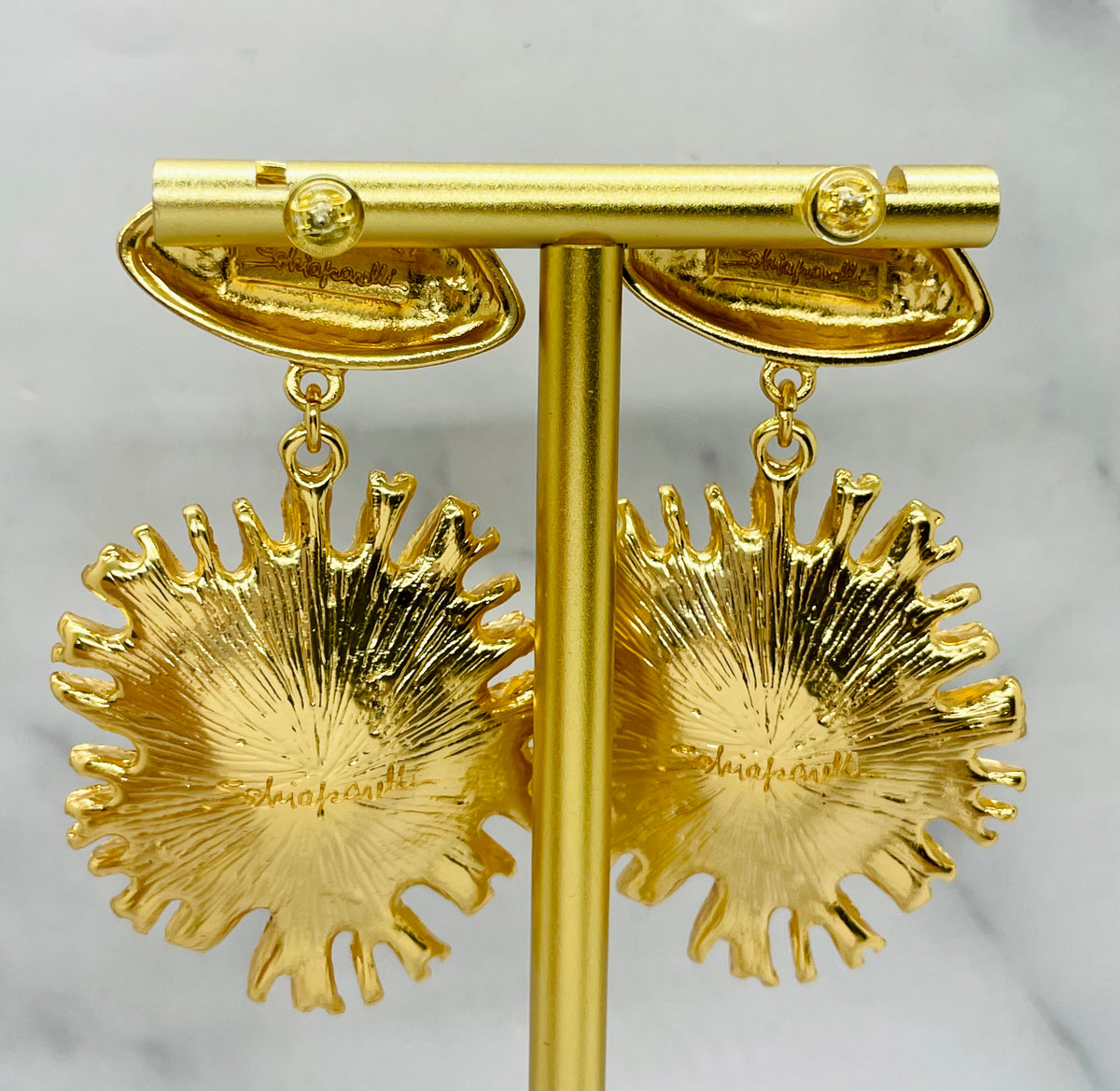 SCHIAPARELLI Surrealist Lips Statement Earrings - Pre owned
