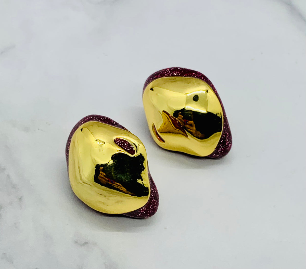 Loewe x Lynda Benglis Red Gold Earrings - Pre owned