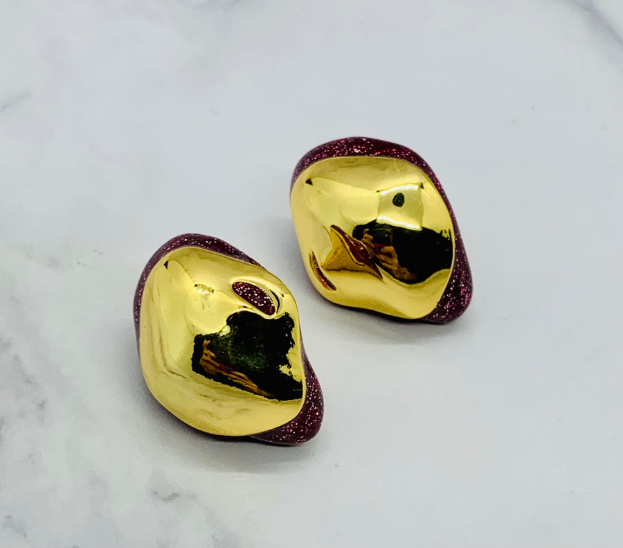 Loewe x Lynda Benglis Red Gold Earrings - Pre owned