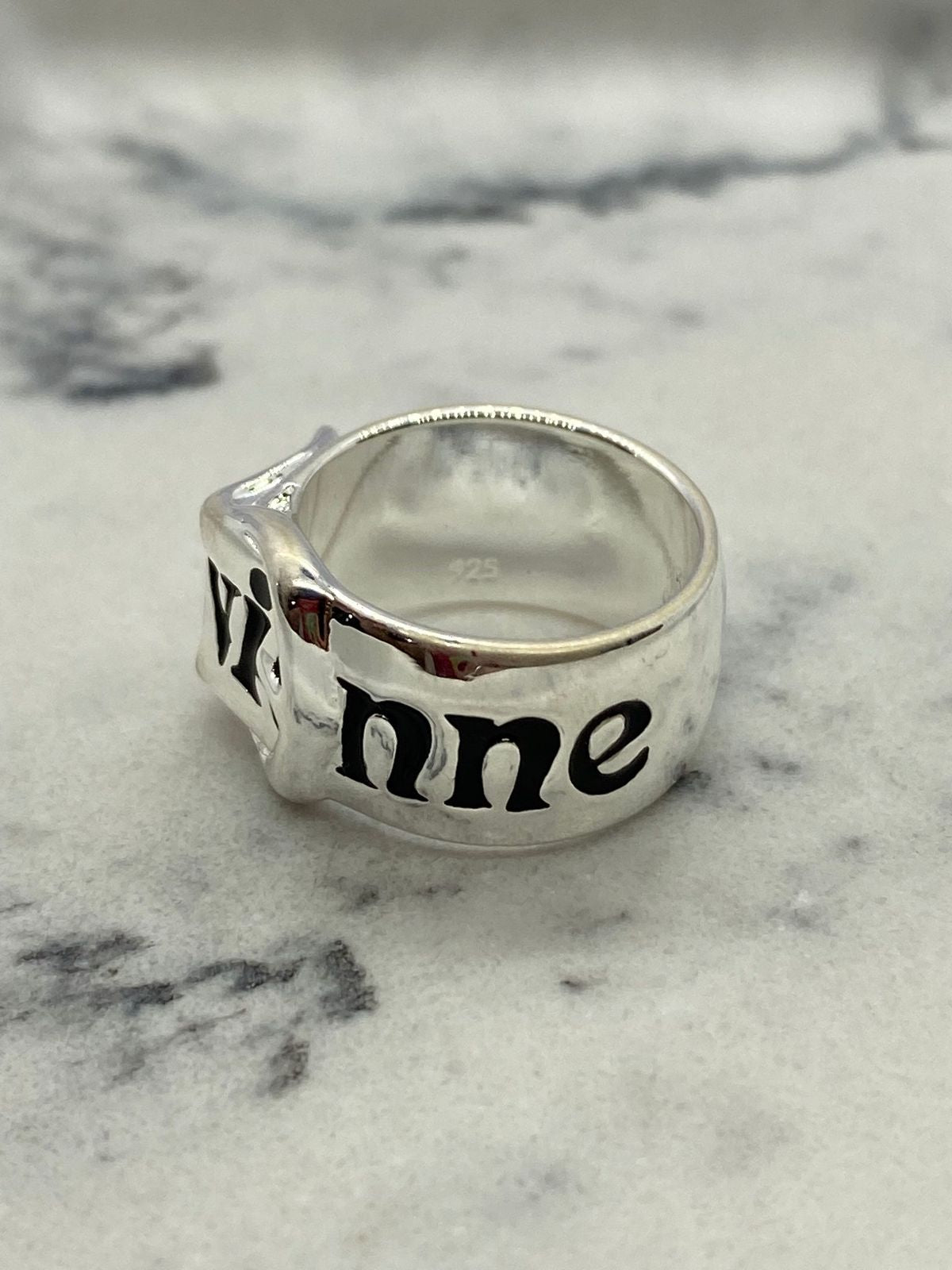 VIVIENNE WESTWOOD Silver Tone Ring Size M 7 - Pre owned