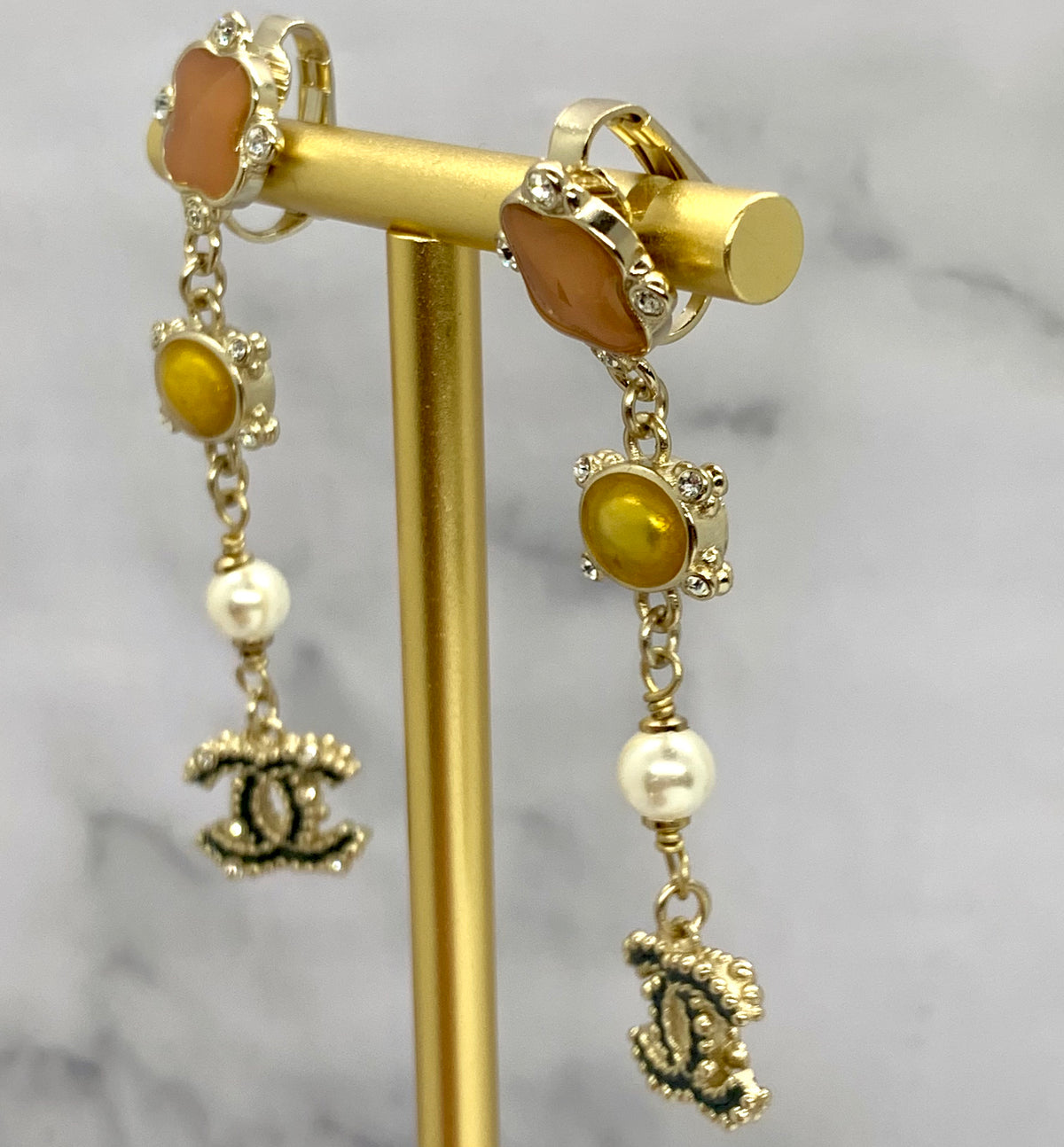 CHANEL CC Pendant Earrings - USED