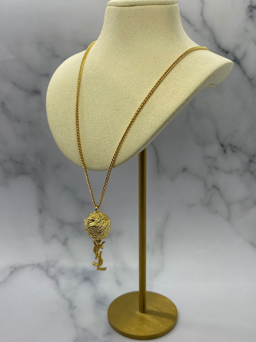 Yves Saint Laurent YSL Vintage Gold Pendant Necklace - Pre owned