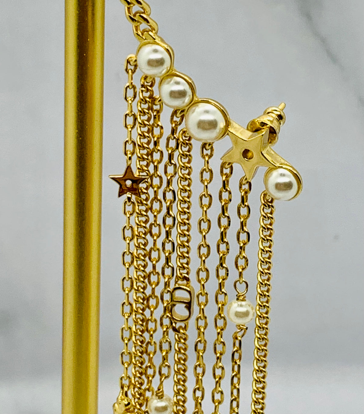 CHRISTIAN DIOR Single Fringe Ear Cuff - Pre owned