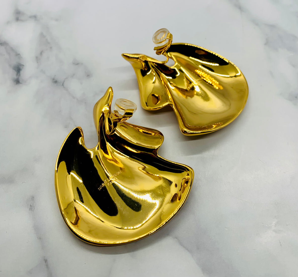 YSL YVES SAINT LAURENT Clip On Statement Earrings - Preowned