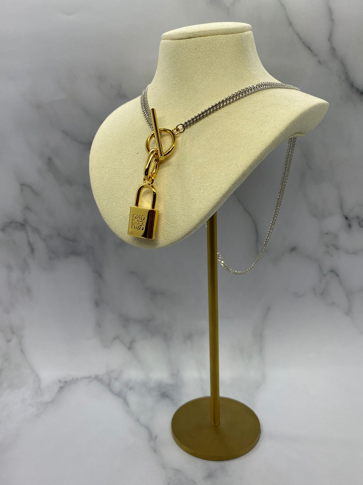 LOEWE Monogram Lock Necklace - USED