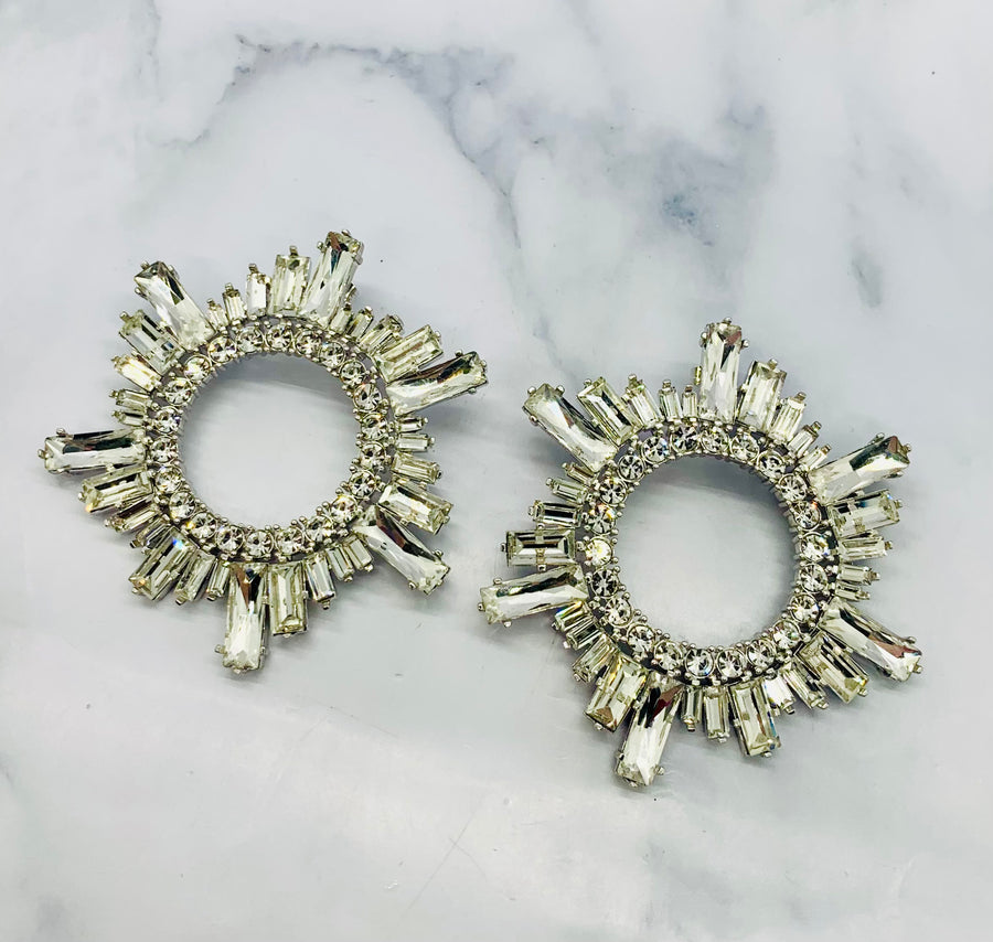 AMINA MUADDI Begum Rhinestone Earrings - Pre owned