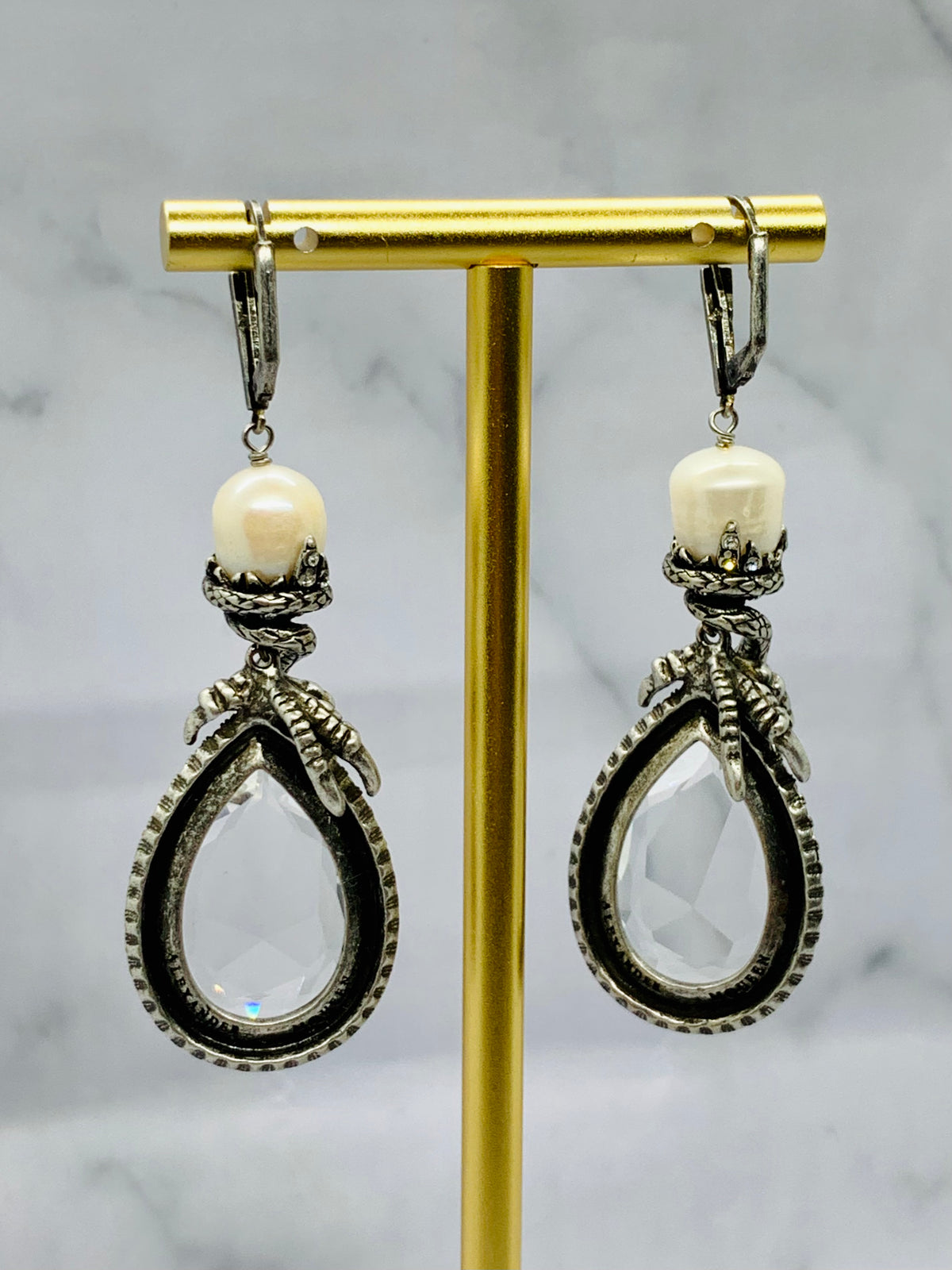 ALEXANDER MCQUEEN Crystal Pendant Earrings - Pre owned