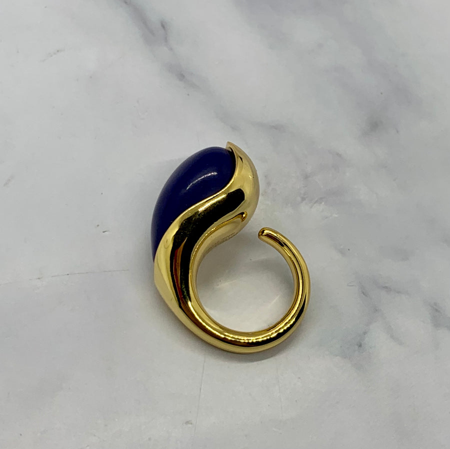 BOTTEGA VENETA Blue Stone Ring - S7 M - Pre owned