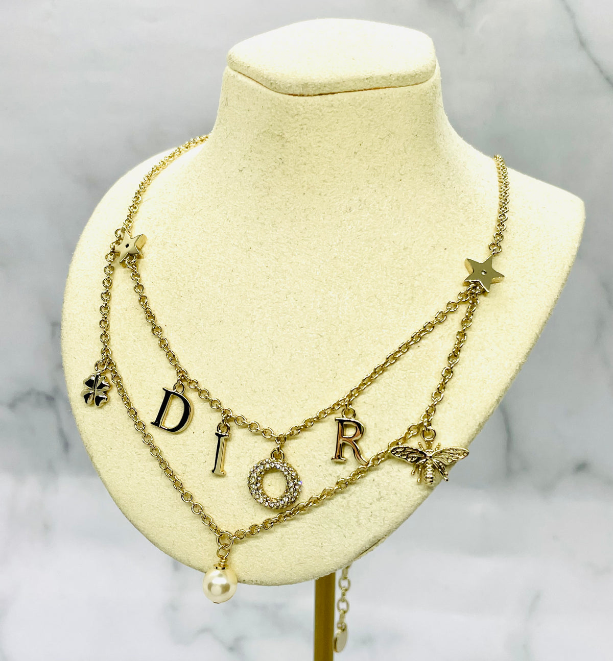 CHRISTIAN DIOR Rhinestone Statement Necklace - Pre owned