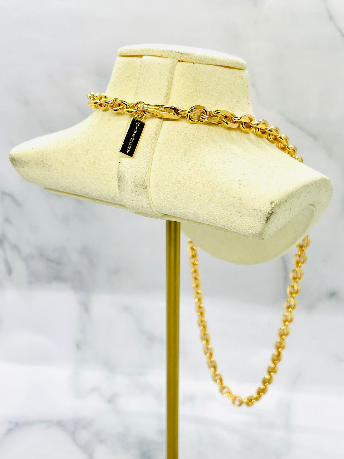 GIVENCHY Gold Chain Monogram Necklace - Pre owned