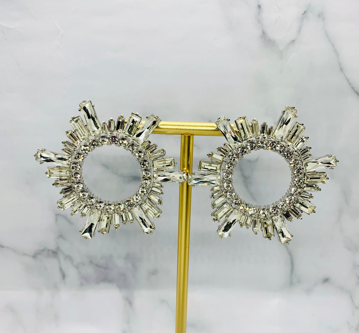 AMINA MUADDI Begum Rhinestone Earrings - Pre owned