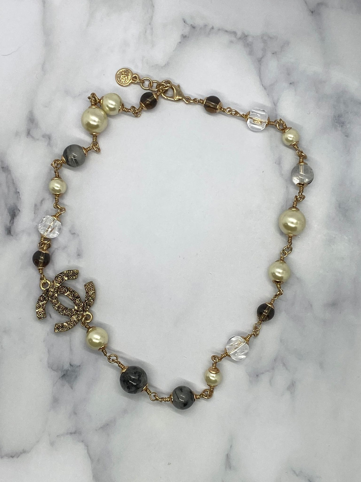 CHANEL CC Short Charm Necklace - Pre owned
